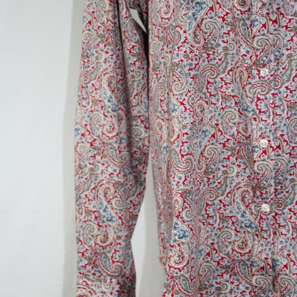 Chaps Women's No Iron  Multicolor 100 % Cotton Long Sleeve Button Shirt Size L - Picture 5 of 10